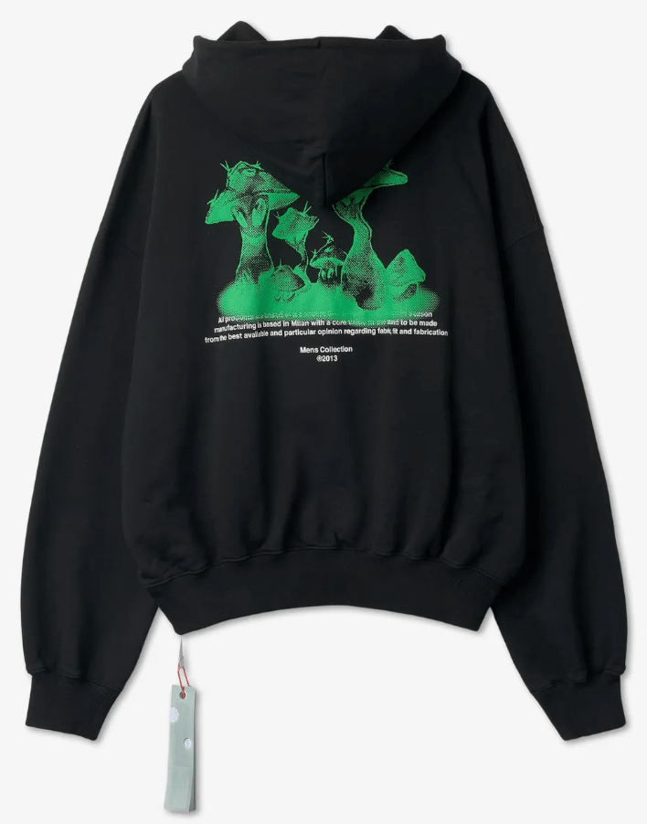 Alien Mush Boxy Hoodie - Black