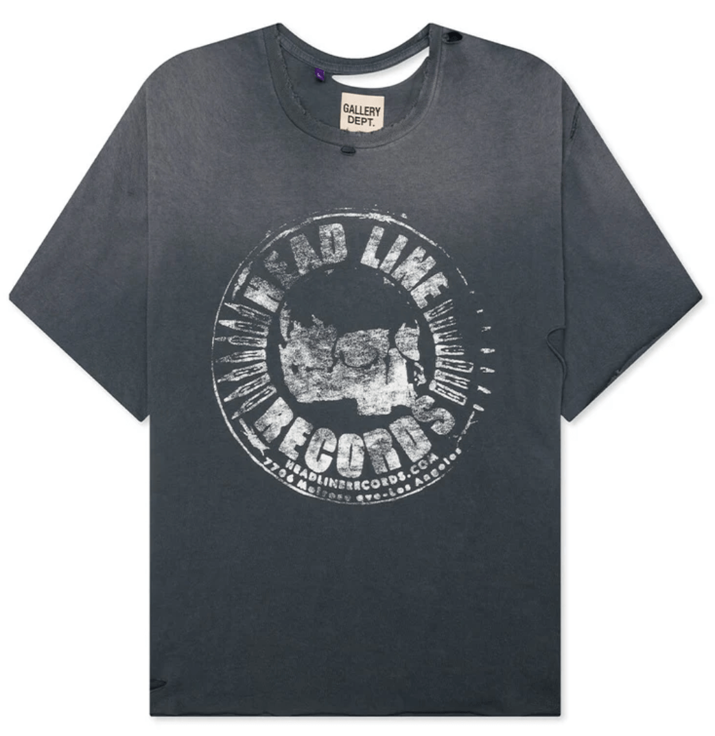 Vintage Washed Graphic Print Cotton Short-Sleeve T-Shirt