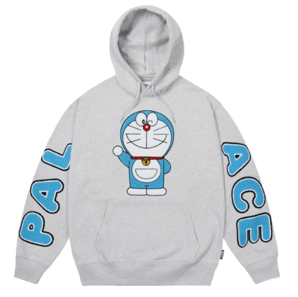 Palace x Doraemon Hood Grey Marl - 25FW