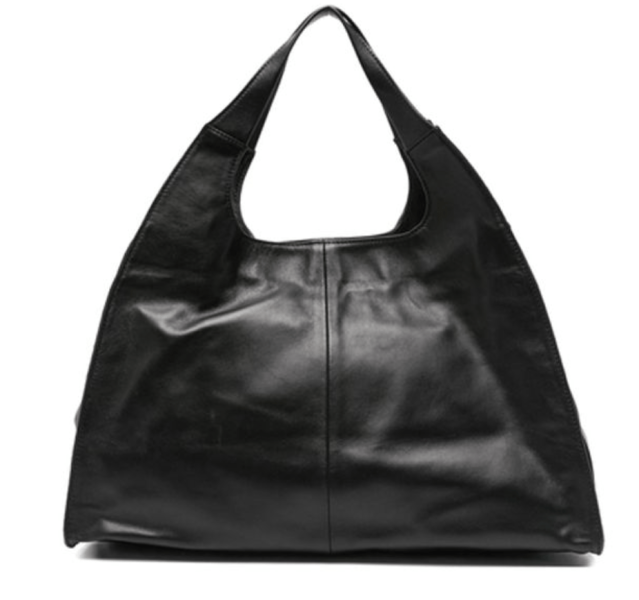 Gimaguas Black Leather Tote Bag