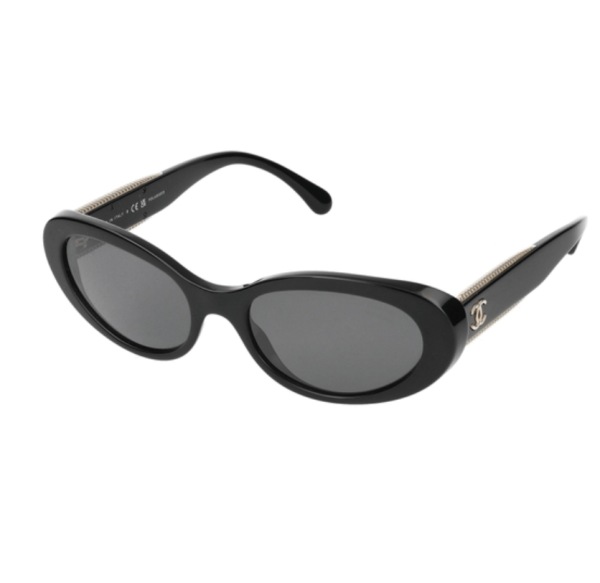 CHANEL EYEWEAR CH5515 Logo Temple Oval Sunglasses