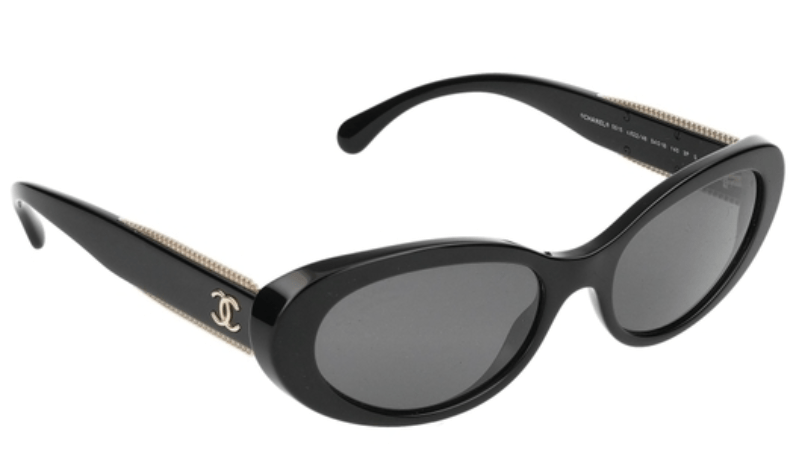 CHANEL EYEWEAR CH5515 Logo Temple Oval Sunglasses