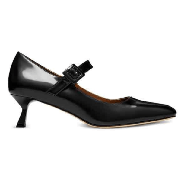 SHUSHU/TONG Square Toe Mid Black Heels
