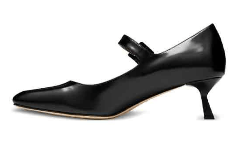 SHUSHU/TONG Square Toe Mid Black Heels
