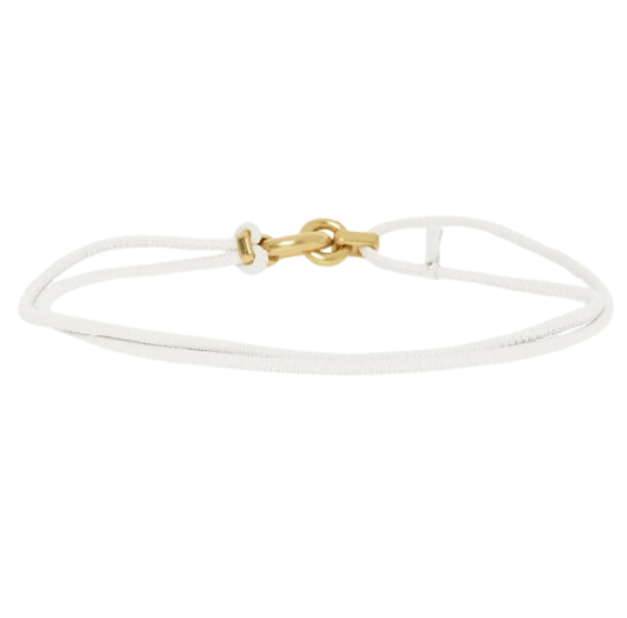BOTTEGA VENETA Gold Buckle Double Strap Belt