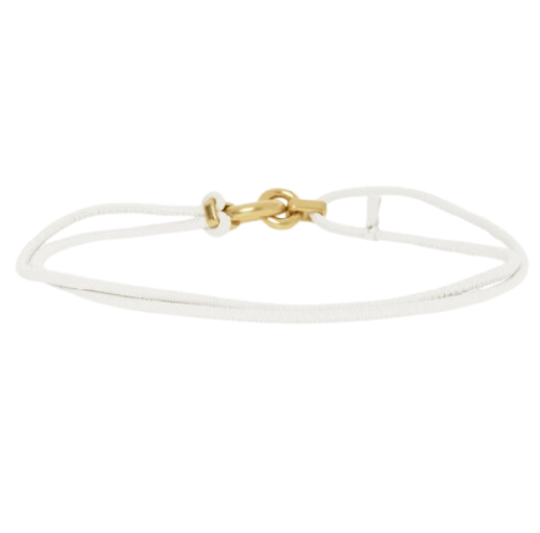 BOTTEGA VENETA Gold Buckle Double Strap Belt