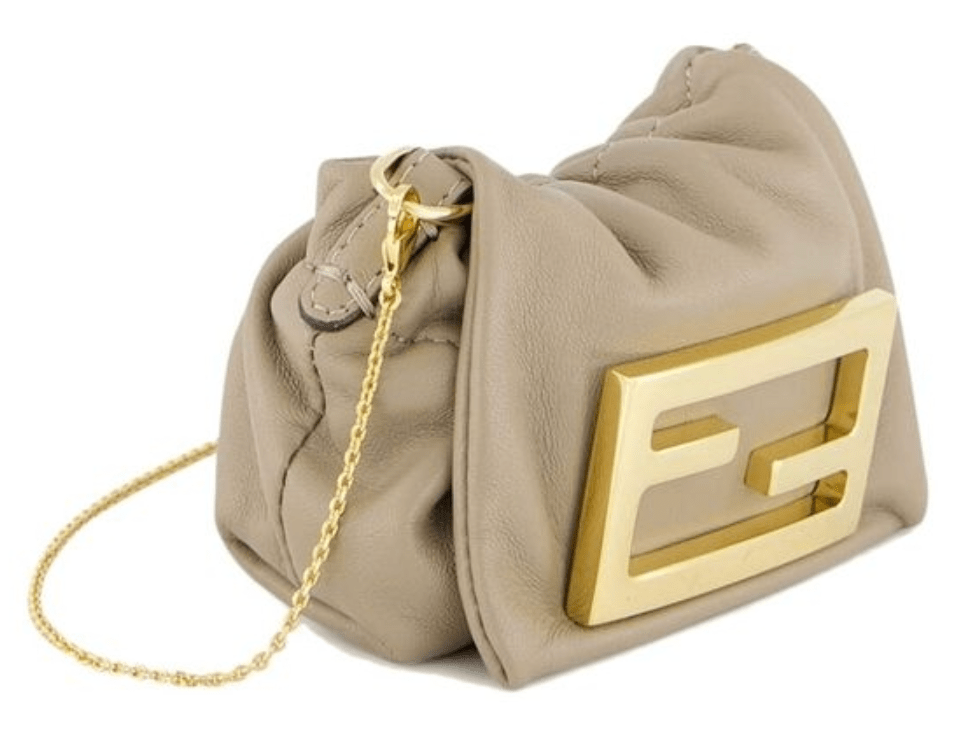 FENDI Mamma Baguette Nano Beige Micro Bag