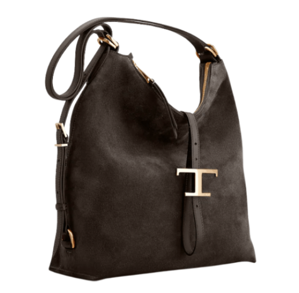 TOD’S 25FW T Timeless Suede Shopper Bag Medium 