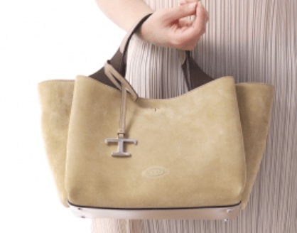 TOD’S 25FW T Logo Suede Mini Tote Bag 