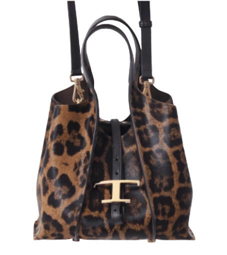 TOD'S Timeless Leopard Mini Shopper Bag 