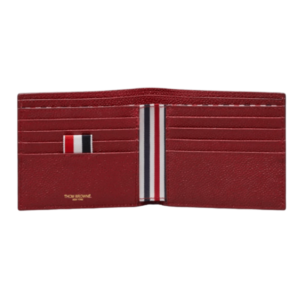 Thom Browne Pebble Grain Wallet Burgundy