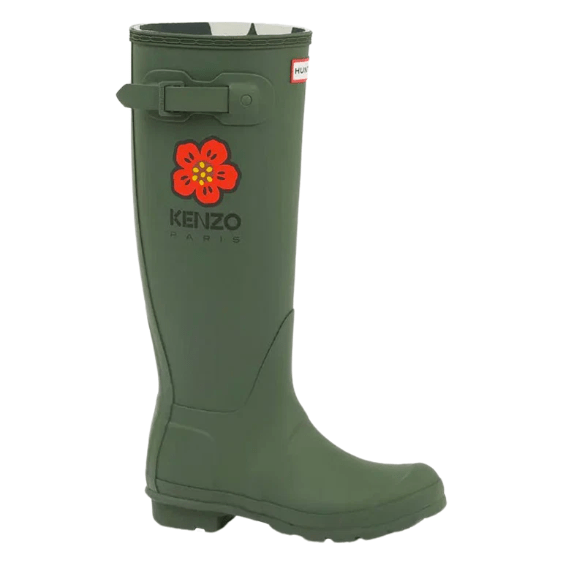 (W) Hunter x Kenzo Wellington Boots Dark Khaki