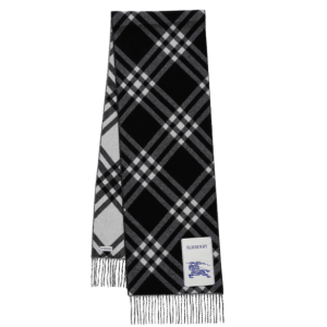 Burberry Check Cashmere Scarf Black