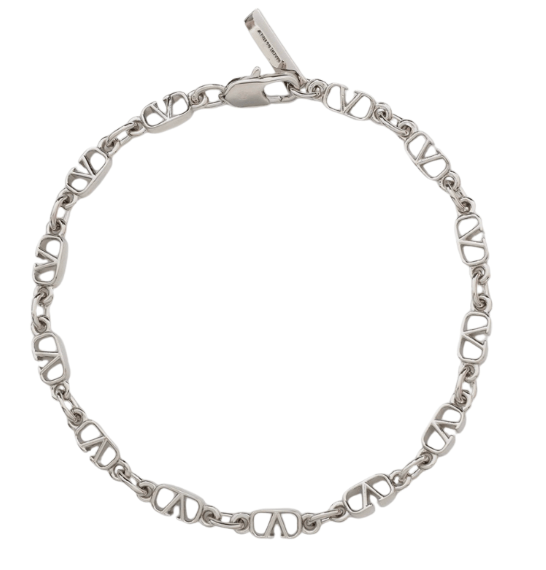 VLogo chain bracelet in silver 