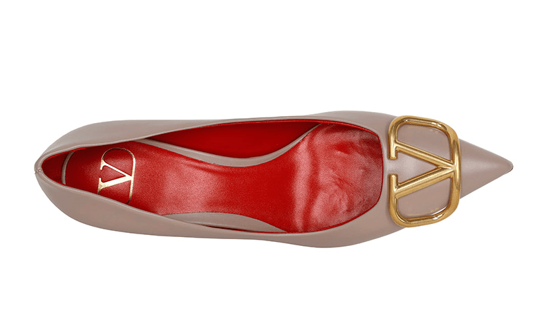 Valentino V Logo Signature Pumps Poudre