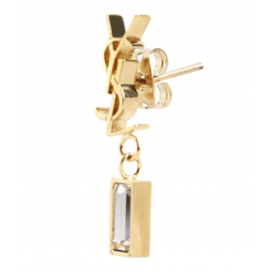 Cassandre single earring in metal and rhinestones