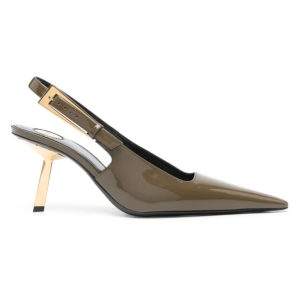 Saint Laurent green slingback heels