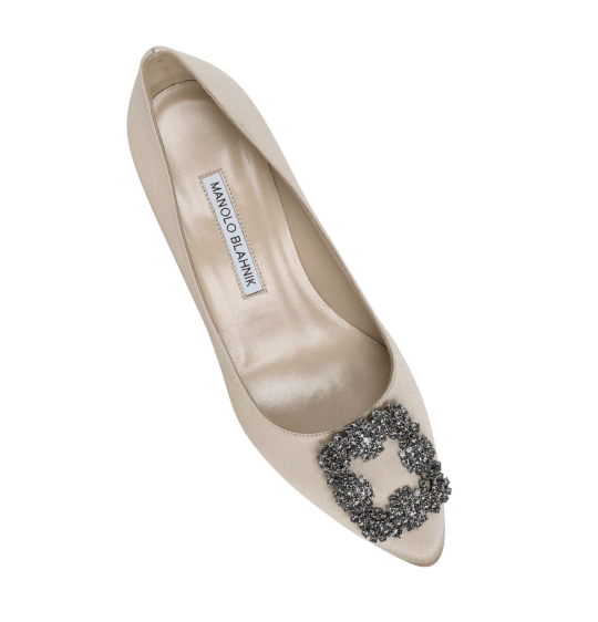 Manolo Blahnik 25FW Nude Limited Edition 50 Satin Pumps Heel