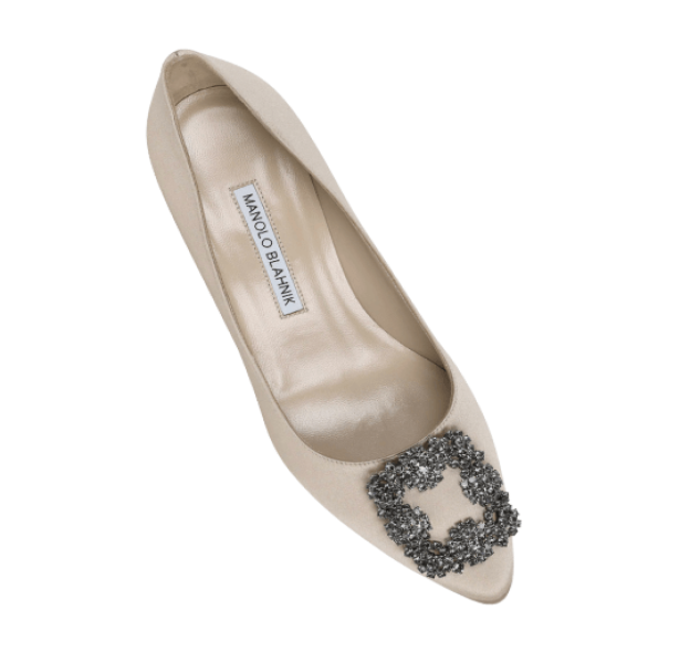 Manolo Blahnik 25FW Nude Limited Edition 50 Satin Pumps Heel