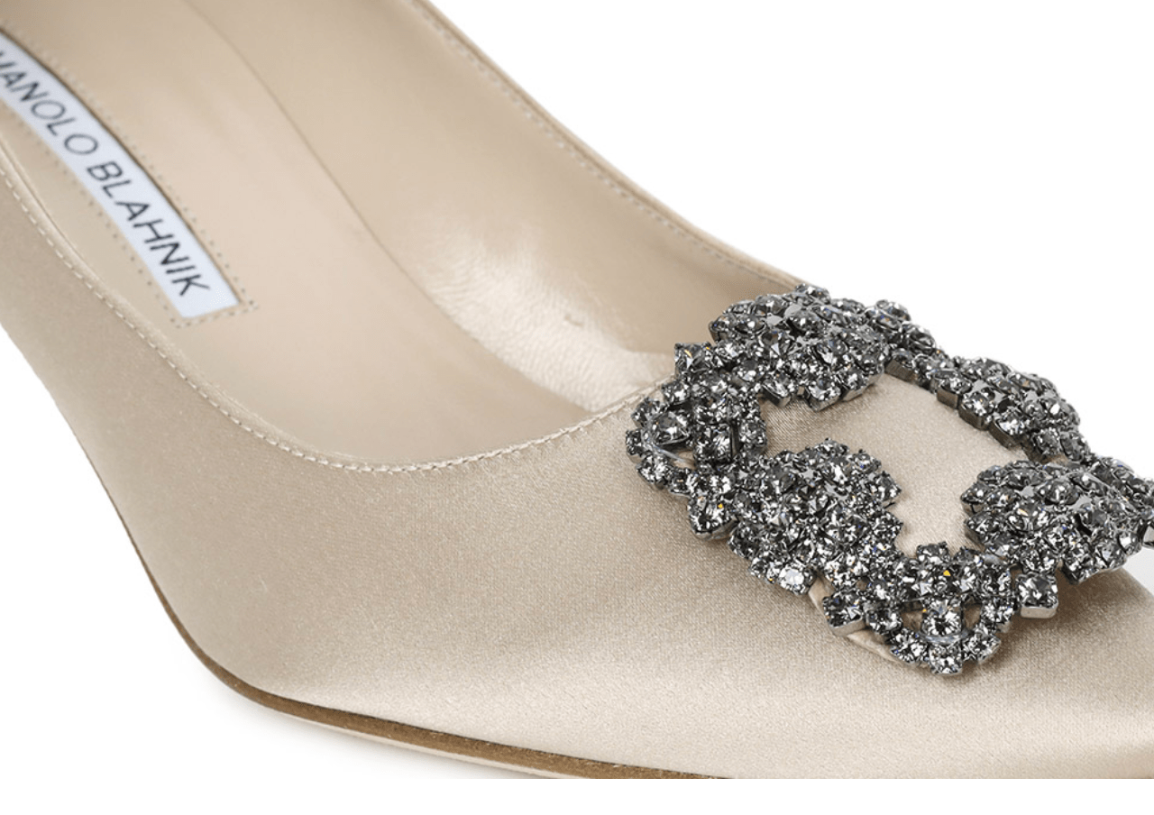 Manolo Blahnik 25FW Nude Limited Edition 50 Satin Pumps Heel