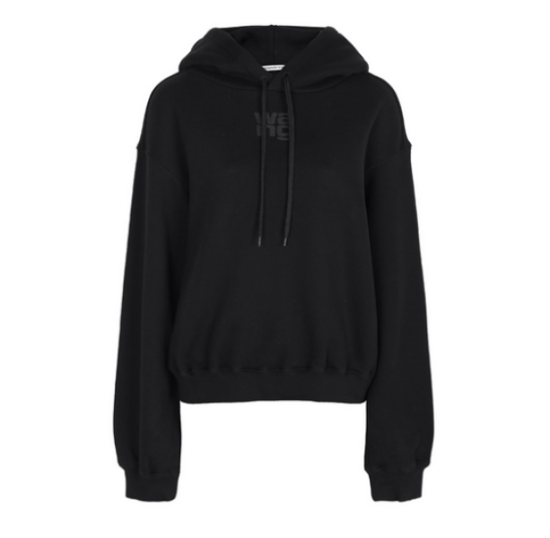 Alexander Wang Black Logo Hooded Sweatshirt 