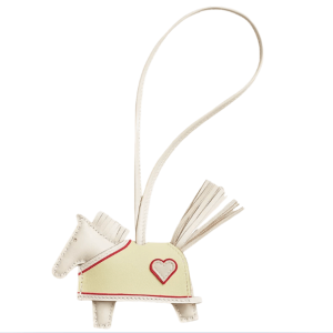 Hermes Rodeo Robeo Coeur PM Charm Milo Lambskin & Craie Craie Jaune Milton Rouge Radieux