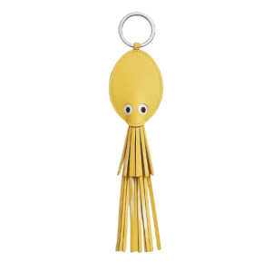 Hermes Poulpe Key Ring Epsom Milo & Jaune De Naples Blanc
