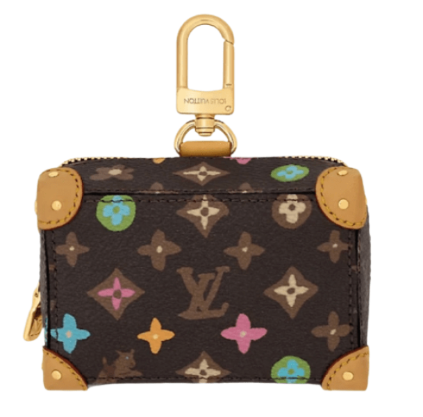 Louis Vuitton Monogram Craggy Trunk Key Holder & Bag Charm Brown Gold