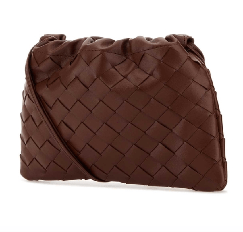 BOTTEGA VENETA The Dust Small Burgundy Shoulder Bag
