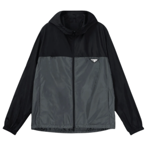 Triangle Logo Re-Nylon Jacket - Black/Grey
