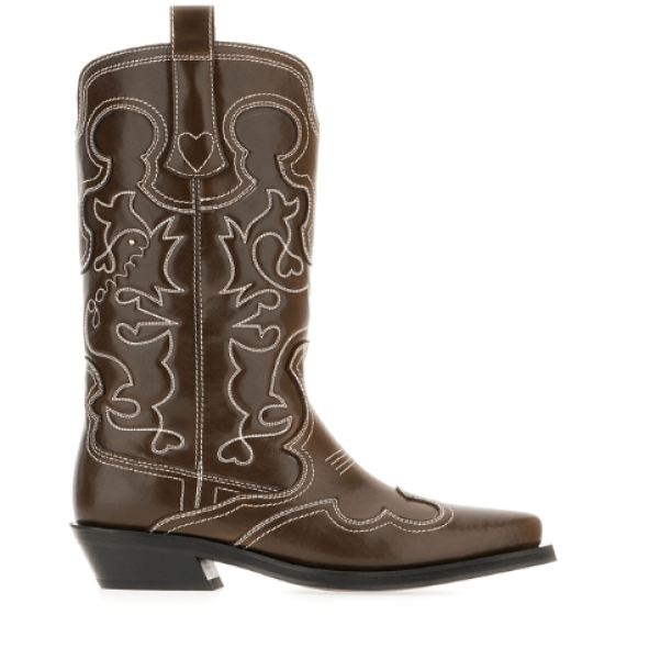 GANNI Grey Mid Boots