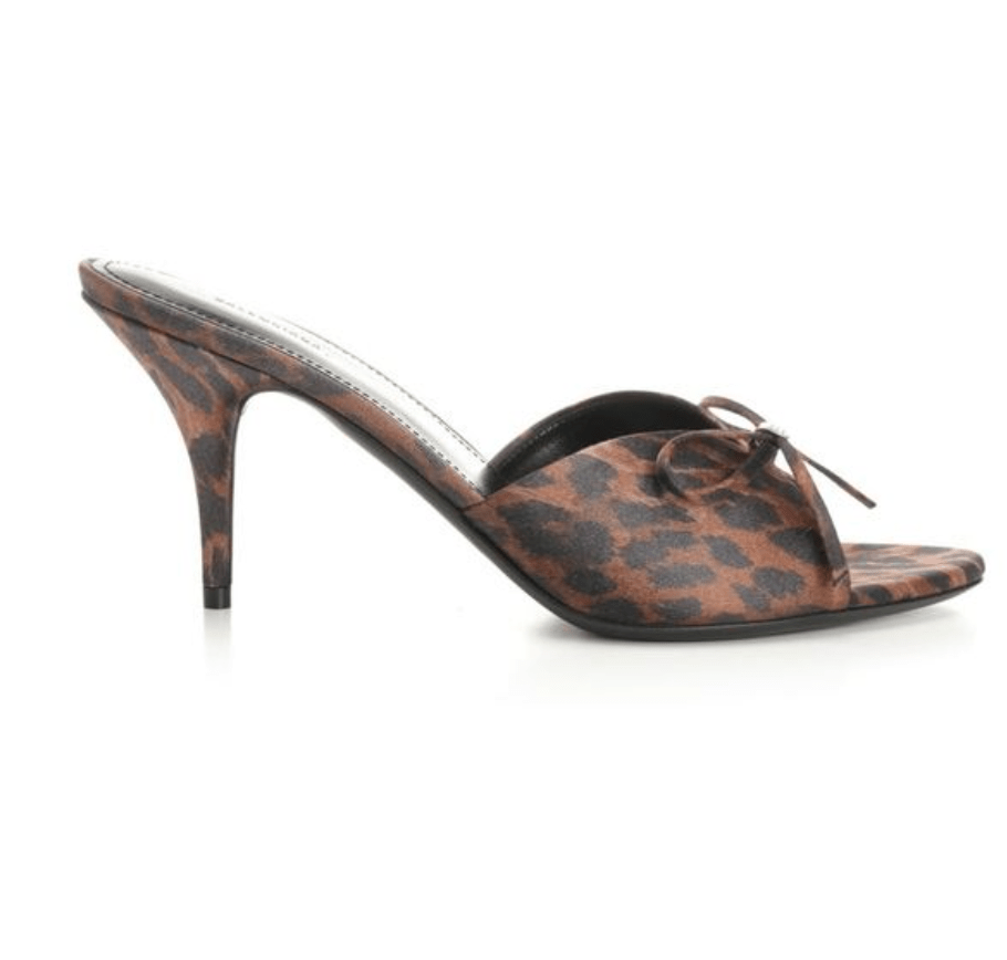 BALENCIAGA Brown Leopard Sandal Heels
