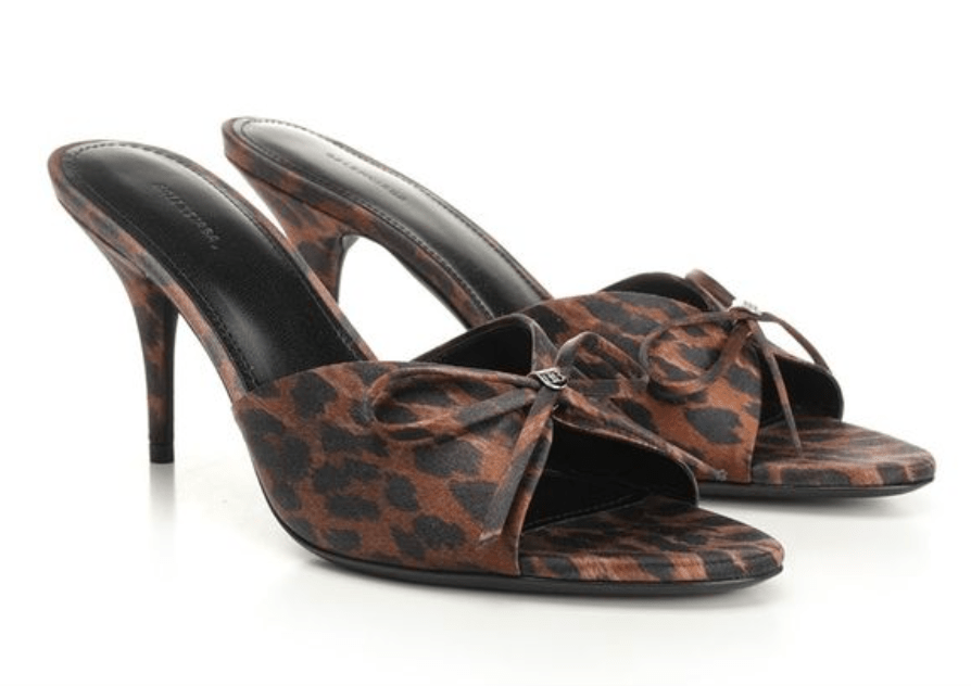 BALENCIAGA Brown Leopard Sandal Heels