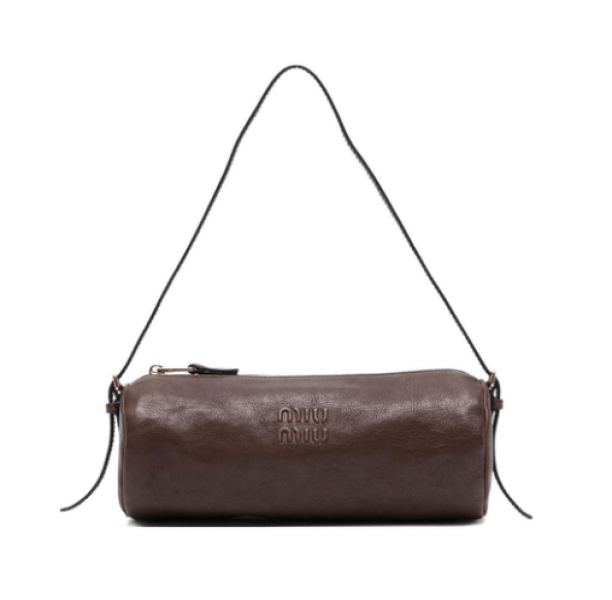 Miu Miu Nappa Leather Pouch Brown