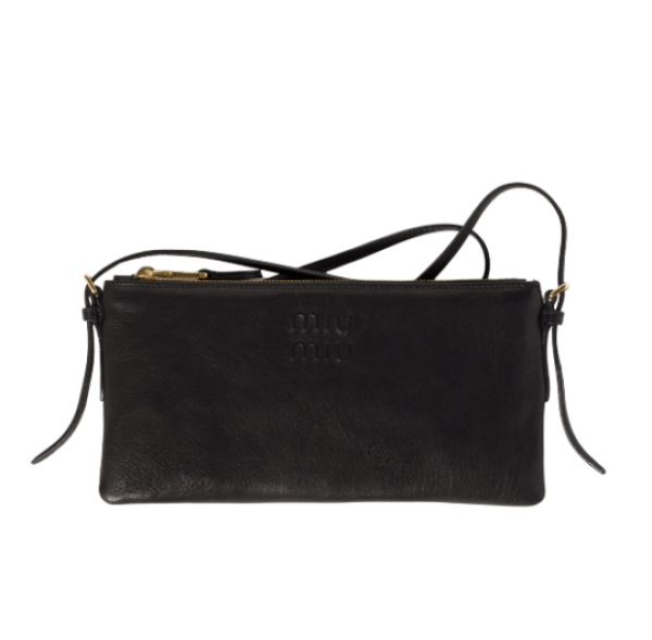 Miu Miu Nappa Leather Mini Pouch Black