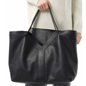 Saint Laurent Y Tote in Grained Leather Black