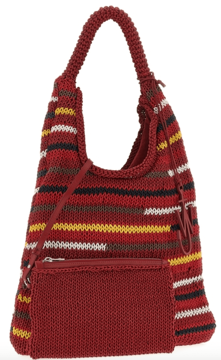 JW ANDERSON Red Knit Tote Bag