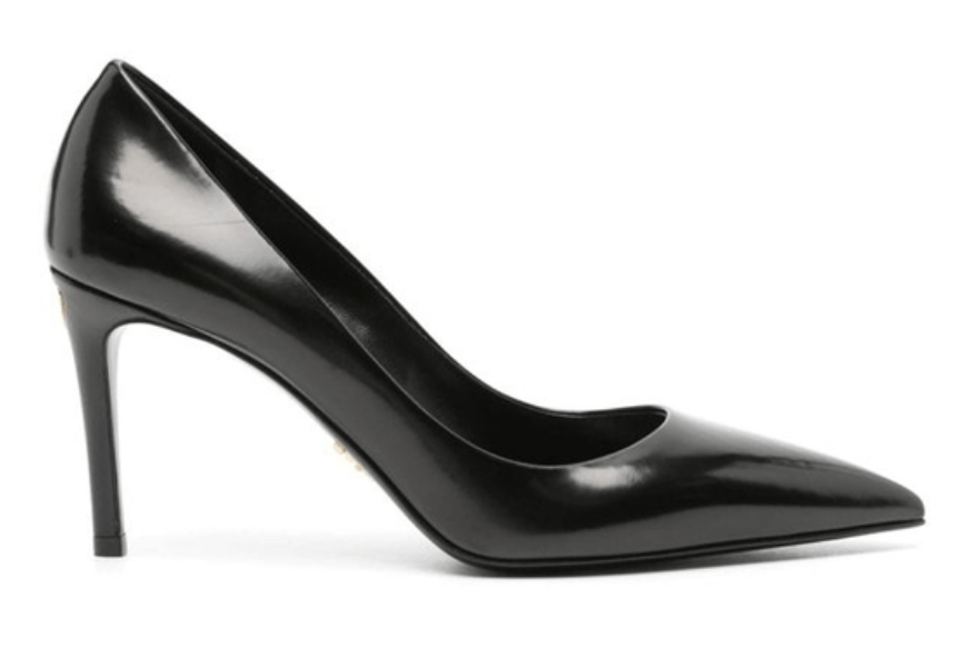PRADA Pointed-Toe Leather Pumps