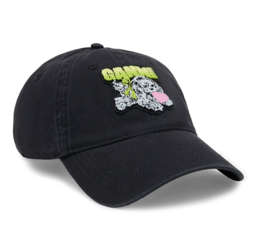 GANNI Black Ball Cap