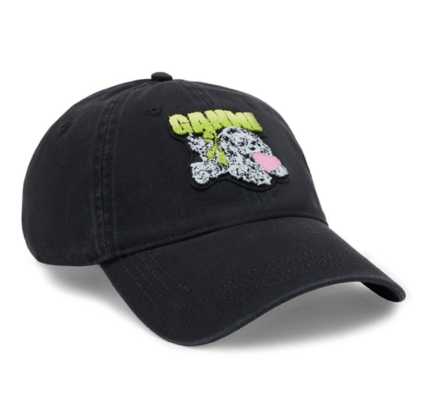 GANNI Black Ball Cap