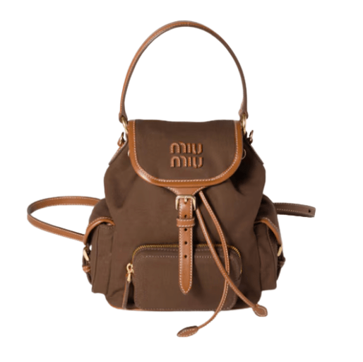 Miu Miu Canvas Leather Backpack