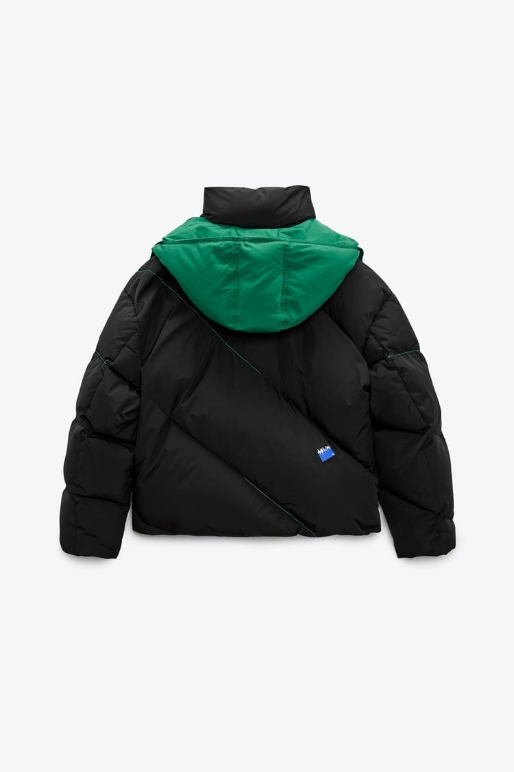 Ader Error x Zara Oversize Puffer Jacket Black