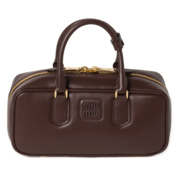 Miu Miu Arcadie Leather Bag Brown