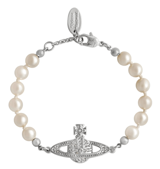 Vivienne Westwood Mini Bas Relief Bracelet Silver