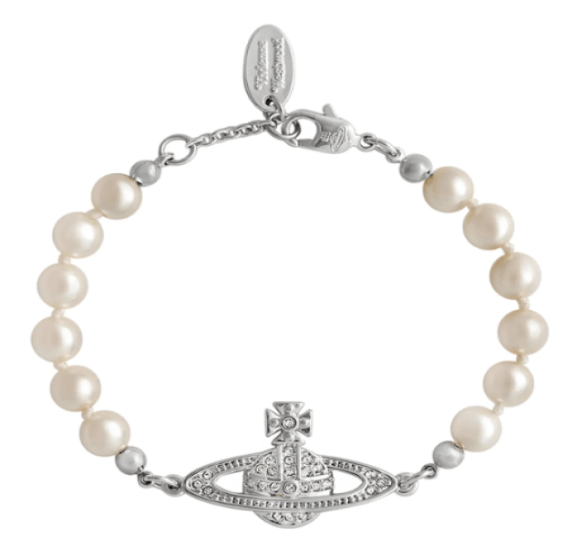 Vivienne Westwood Mini Bas Relief Bracelet Silver