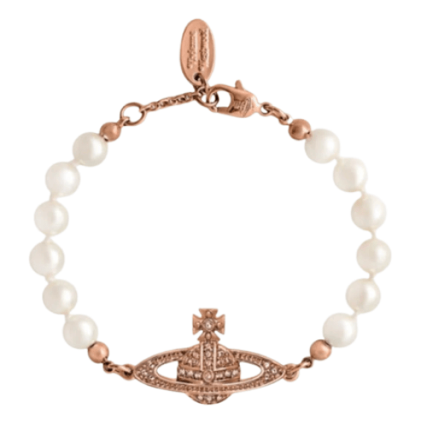 Vivienne Westwood Mini Bas Relief Bracelet  Pink Gold