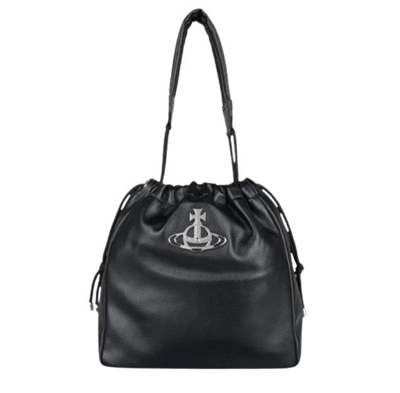 Vivienne Westwood Drawstring Shoulder Bag Black