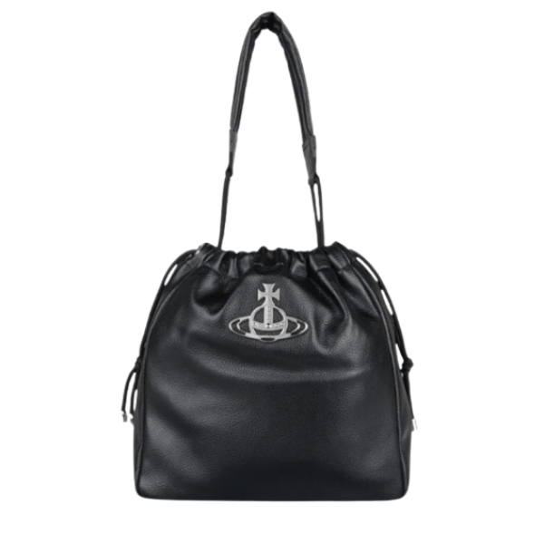 Vivienne Westwood Drawstring Shoulder Bag Black