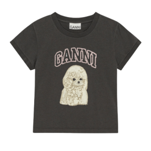 (W) Ganni Poodle Graphic T-Shirt Phantom