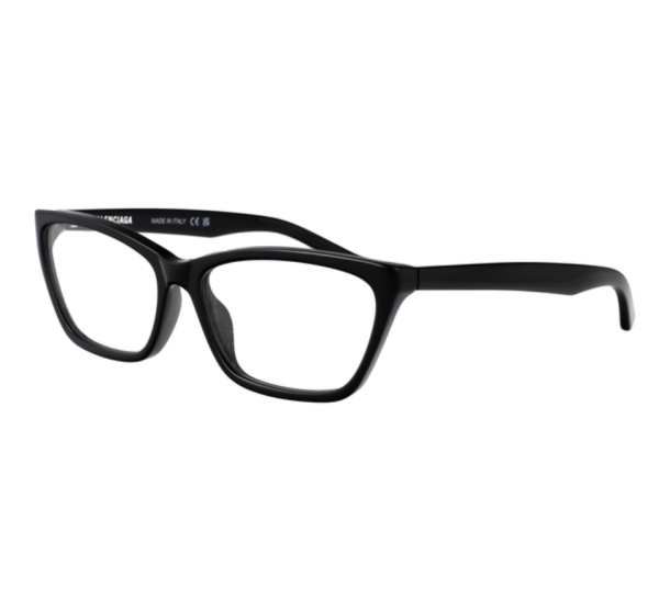 BALENCIAGA BB0406O 001 Logo-Temple Square Glasses